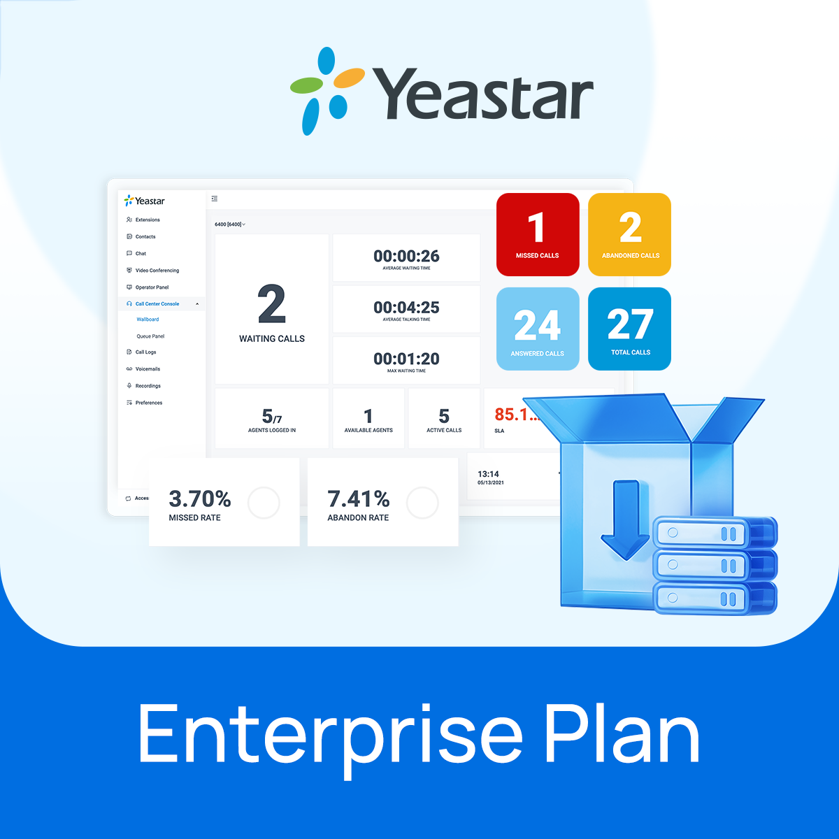 Программная IP-АТС Yeastar PSE Enterprise Plan 4SC (годовая)
